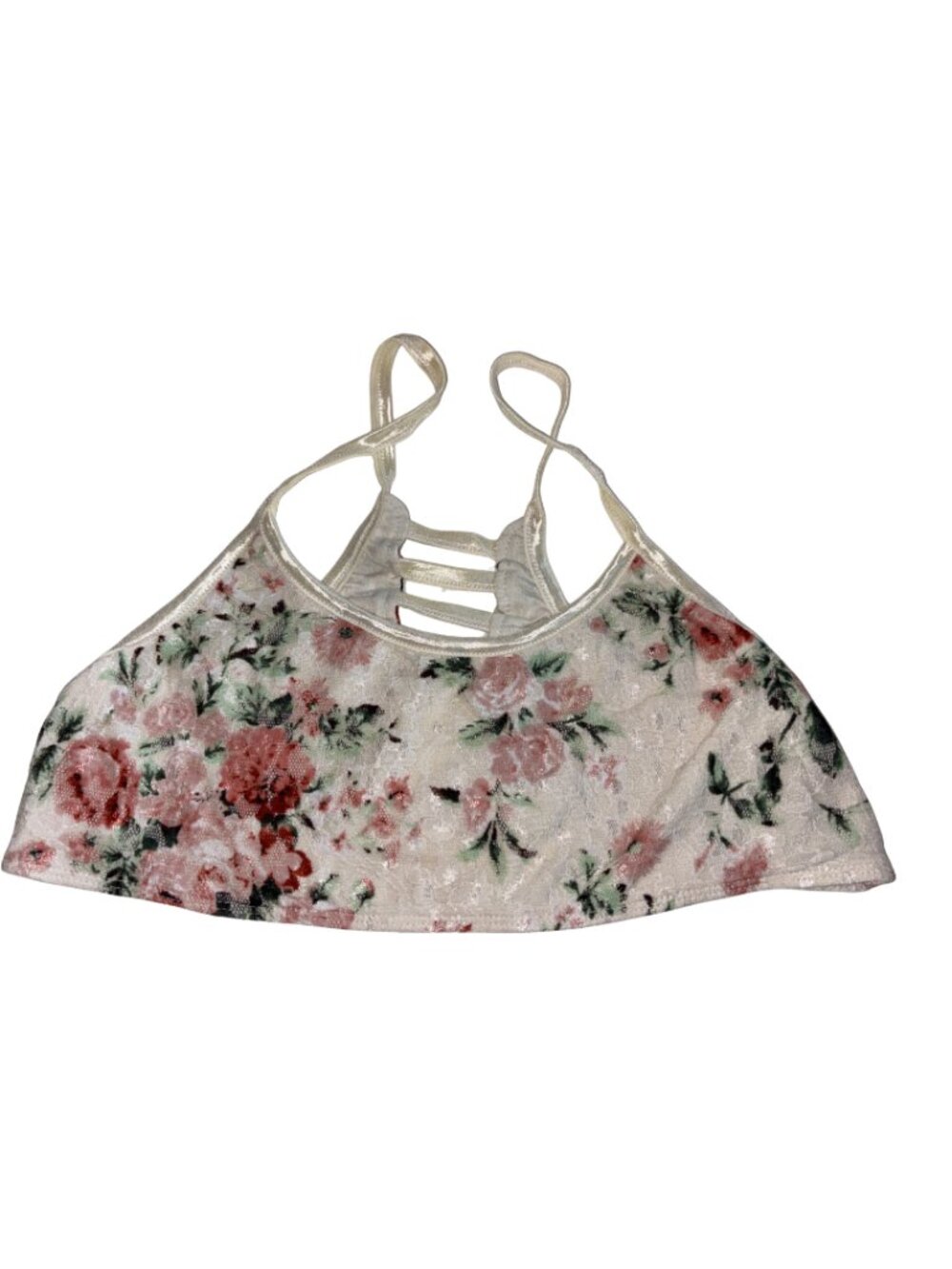 Fill Tilt floral crushed velvet bralette  L large